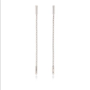 Eddie Borgo Idle Linear Silver Earrings